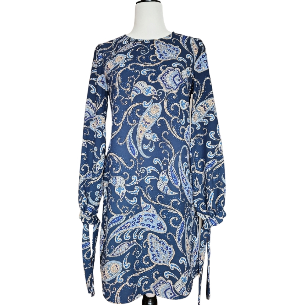 ZARA Long Balloon Sleeves Dress - Picture 6 of 11